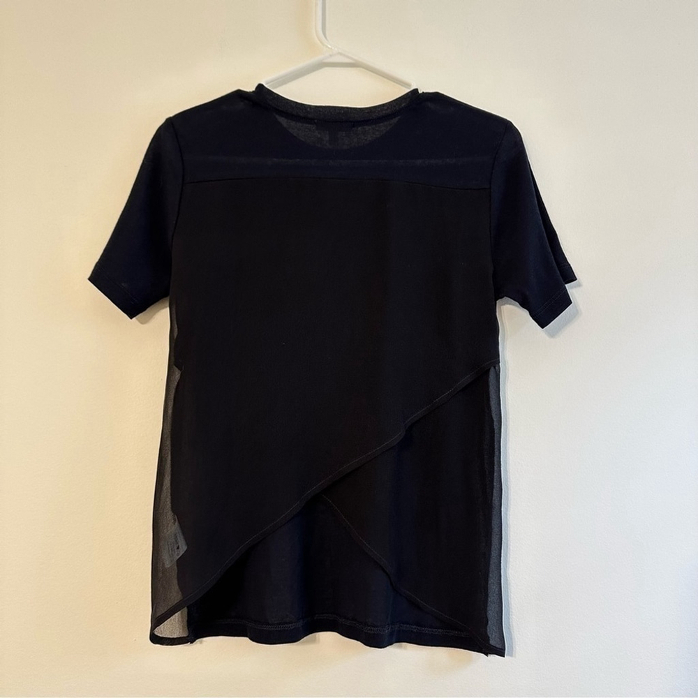 CLU USA Cotton Silk Blend T Shirt Navy Blue Size XS